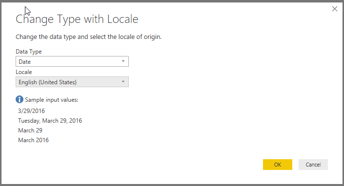 Change type with locale