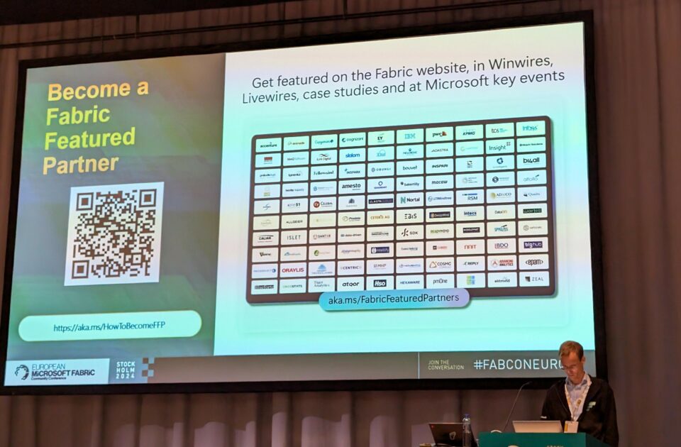 Microsoft Fabric Community Conference: Display mit allen Fabric Featured Partnern.